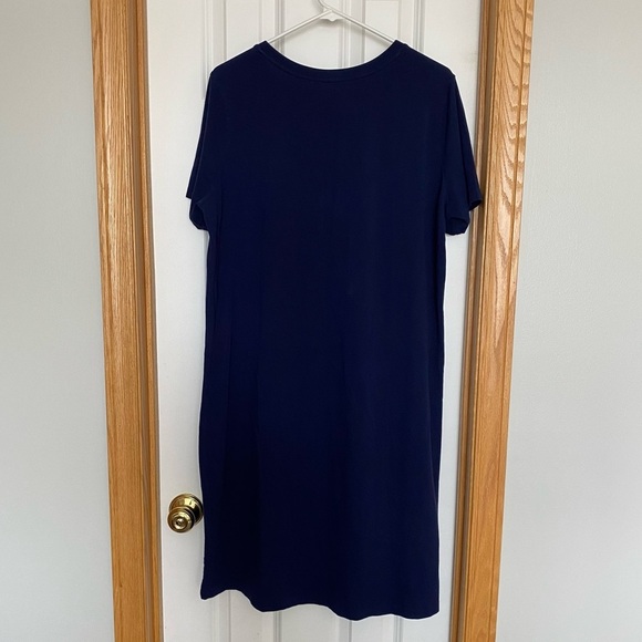 Universal Standard Short Sleeve V Neck Dress Navy Size Small - Picture 8 of 8
